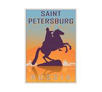 Wee Blue Coo Travel St Petersburg Russia Peter Great Statue Czar Tsar Wall Art Print