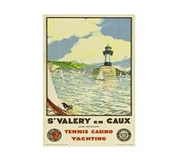Wee Blue Coo Travel St Valery En Caux Seine France Sport Lighthouse Wall Art Print
