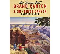 Wee Blue Coo Travel Summer Grand Canyon North Rim Bryce National Park Art Print Poster Wall Decor 12X16 Inch
