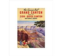 Wee Blue Coo TRAVEL SUMMER GRAND CANYON NORTH RIM BRYCE NATIONAL PARK FRAMED PRINT B12X7896