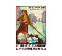Wee Blue Coo Travel Tonkin Vietnam Indochina River Boat France Picture Wall Art Print