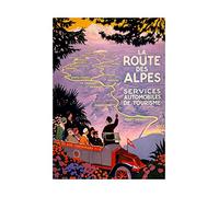 Wee Blue Coo Travel Tourism Alps Paris Nice Mountain Route New Wall Art Print