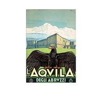 Wee Blue Coo Travel Tourism Aquila Abruzzo Italy Spanish Fort Eagle Wall Art Print
