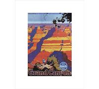 Wee Blue Coo Travel Tourism Grand Canyon Arizona USA Landscape Wall Art Print