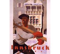 Wee Blue Coo Travel Tourism Innsbruck Tyrol Ski Winter Sport Art Print Poster Wall Decor 12X16 Inch