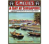 Wee Blue Coo Travel Tourism Melies Singapore Harbour Boat Vintage Advertising Art Print Poster Wall Decor 12X16 Inch