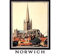 Wee Blue Coo Travel Tourism Norwich Cathedral Norfolk UK Art Print Poster Wall Decor 12X16 Inch