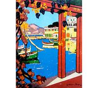 Wee Blue Coo Travel Tourism Paris Lyon Mediterranean Vintage Large Art Print Poster Wall Decor 18x24 inch