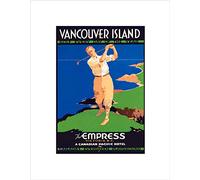 Wee Blue Coo TRAVEL TOURISM VANCOUVER ISLAND GOLF RESORT CANADA FRAMED ART PRINT B12X3343