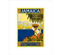Wee Blue Coo Travel Transport Jamaica Steamship Gem Tropics Caribbean Wall Art Print