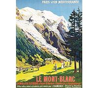 Wee Blue Coo Travel Transport Rail Train Mont Blanc French Alps Railway France Large Art Print Poster Wall Decor 18x24 inch