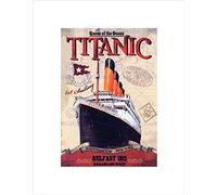 Wee Blue Coo Travel Transport Titanic Liner Disaster Queen Ocean Wall Art Print
