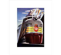 Wee Blue Coo TRAVEL TRANSPORT TRAIN RAIL PACIFIC CANADA MOUNTAIN FRAMED ART PRINT B12X10623