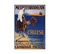 Wee Blue Coo Travel Vintage Ad Canadian Pacific Liner Cruise Canada Wall Art Print