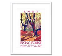 Wee Blue Coo TRAVEL VINTAGE AD LNER EPPING FOREST LIVERPOOL RAILWAY FRAMED PRINT F97X7492