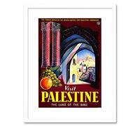 Wee Blue Coo Travel Visit Palestine Bible Land Jerusalem Israel Vintage Framed Wall Art Print