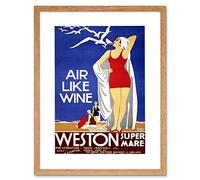 Wee Blue Coo Travel Weston Super Mare Gwr Railway Uk Ad Framed Art Print Picture F12X1469