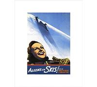 Wee Blue Coo Travel Winter Sport Ski Snow Smile Pacific Canada Wall Art Print