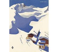 Wee Blue Coo Travel Winter Sport Snow Ski Chalet Alps Austria Art Print Poster Wall Decor 12X16 Inch