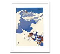 Wee Blue Coo Travel Winter Sport Snow Ski Chalet Alps Austria Framed Print Picture F12X1551