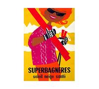 Wee Blue Coo Travel Winter Sport Superbagneres Swiss Alps Resort Wall Art Print