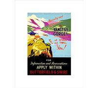 Wee Blue Coo Travel Yangtsze Gorges Development China River UK Wall Art Print