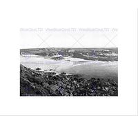 Wee Blue Coo Trevone Near Padstow Cornwall England Old BW Wall Art Print