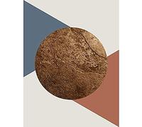 Wee Blue Coo Triangles And Circle Stone Art Print Canvas Premium Wall Decor Poster