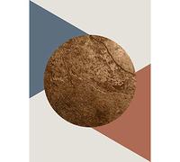 Wee Blue Coo Triangles And Circle Stone Art Print Poster Wall Decor