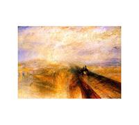 Wee Blue Coo Turner Rain Steam Speed Great Western Rail Picture Wall Art Print