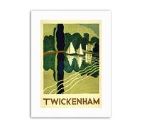 Wee Blue Coo Twickenham London Thames Boat River Picture Travel Canvas Art Print