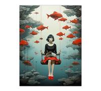 Wee Blue Coo Underwater Dreamworld Surreal Seascape Large Wall Art Poster Print Thick Paper 18X24 Inch