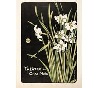 Wee Blue Coo Unframed Wall Art Auriol Program Cover Theatre Chat Noir - 12X16 Inch