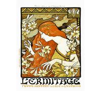 Wee Blue Coo Unframed Wall Art Berthon L'ermitage Paris Art Nouveau - 12X16 Inch