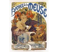 Wee Blue Coo Unframed Wall Art Bieres De La Meuse Paris France Vintage - 12X16 Inch