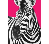Wee Blue Coo Unframed Wall Art Close Up Beasties Animal Zebra - 12X16 Inch