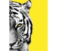 Wee Blue Coo Unframed Wall Art Close Up Beasties Tiger - 12X16 Inch