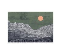 Wee Blue Coo Unframed Wall Art Glencoe Valley In Lines - 12X16 Inch