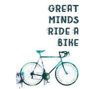 Wee Blue Coo Unframed Wall Art Great Minds Ride A Bike Paint Splat - 12X16 Inch
