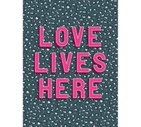 Wee Blue Coo Unframed Wall Art Love Lives Here Leopard Quote - 12X16 Inch