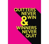 Wee Blue Coo Unframed Wall Art Quitters Never Win - 12X16 Inch