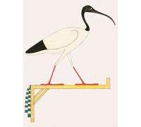 Wee Blue Coo Unframed Wall Art Sacred I ird On Stand Thoth Egyptian Vintage Illustration - 12X16 Inch