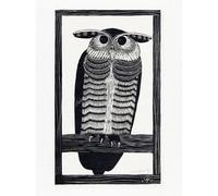 Wee Blue Coo Unframed Wall Art Samuel Jessurun De Mesquita Horned Owl - 12X16 Inch