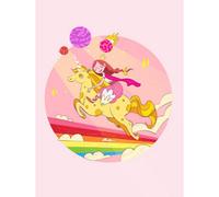 Wee Blue Coo Unframed Wall Art Unicorn Rainbow Princess Magic - 12X16 Inch