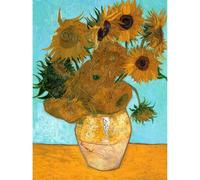 Wee Blue Coo Unframed Wall Art Van Gogh Vase With Twelve Sunflowers - 12X16 Inch