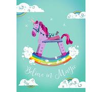 Wee Blue Coo Unicorn Believe In Magic Wall Large Art Print Poster Wall Decor 18x24 inch