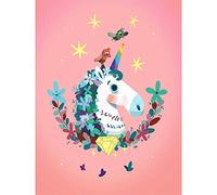 Wee Blue Coo Unicorn Diamond Birds Art Print Poster Wall Decor 12X16 Inch