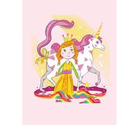 Wee Blue Coo Unicorn Princess Magic Large Wall Art Print Canvas Premium Poster