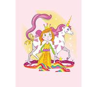 Wee Blue Coo Unicorn Princess Magic Unframed Wall Art Print Poster Home Decor Premium