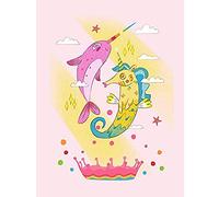 Wee Blue Coo Unicorn Seahorse Narwhal Magic Unframed Art Print Poster Wall Decor 12x16 inch